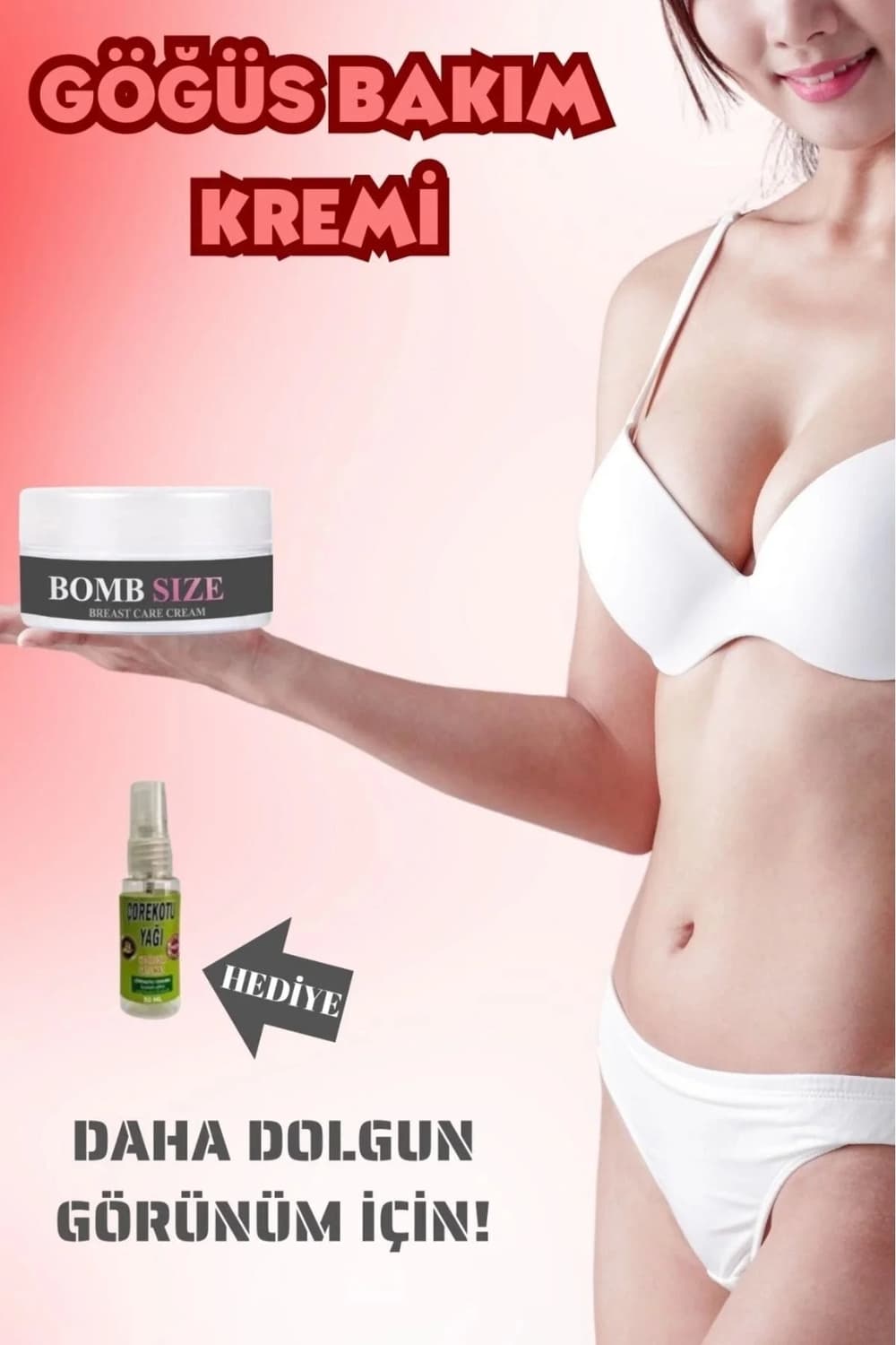 Süper Bombsize Göğüs ve 50 ml + Çörek Otu Yağı 30 ml