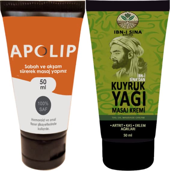 Apolip Kremi 50 ml + Yanında İbn-i Sina Kuyruk Yağı Kremi 50ml