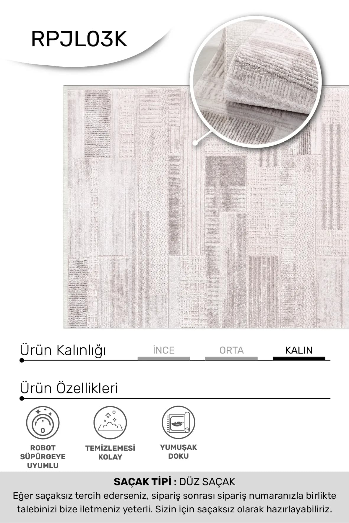 YoudayHomeCollection JALURA Model Oturma Odası Halısı