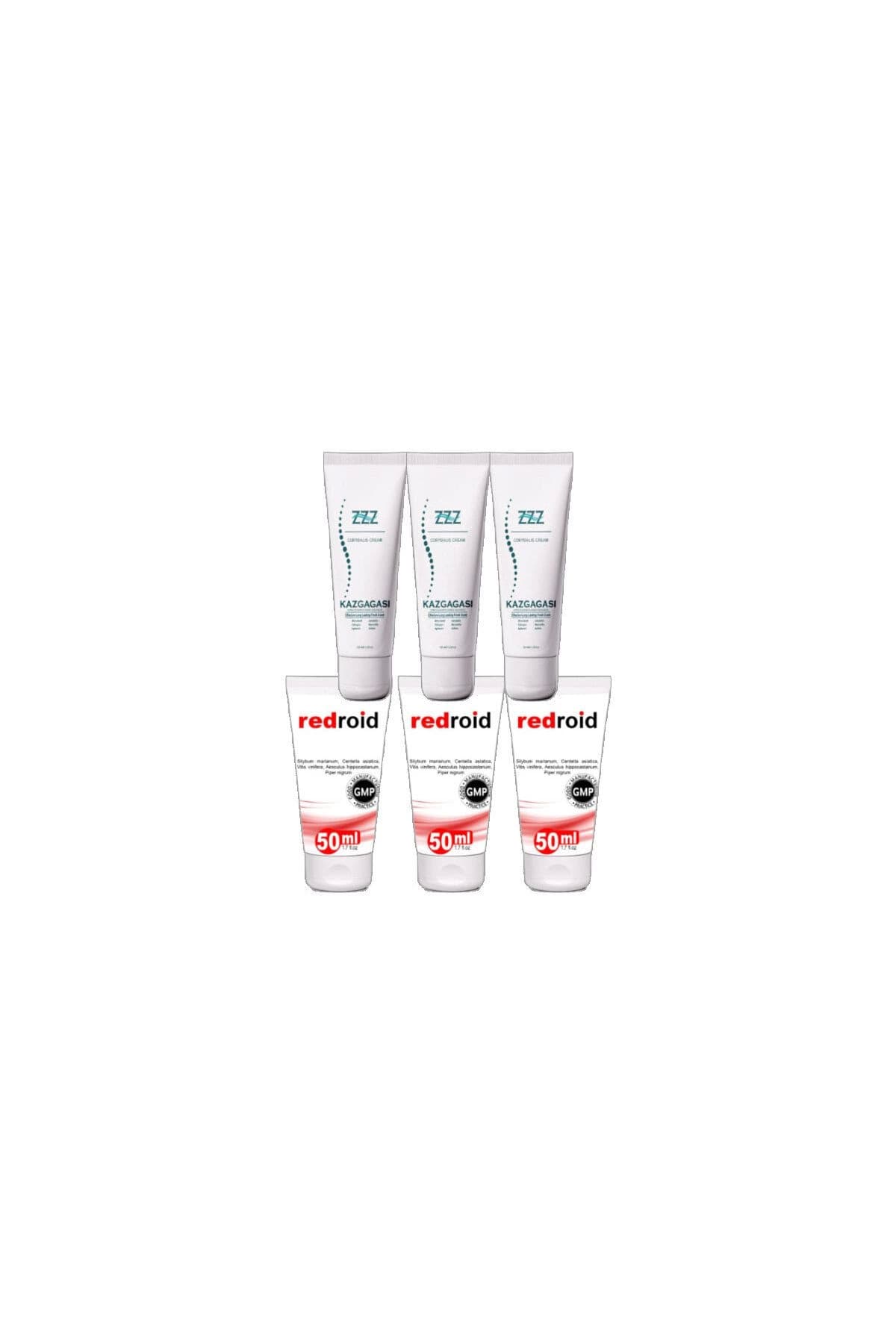 Kaz Gagası Kremi 3x100 ml Rahatlatıcı +Redroid Rahatlatıcı Krem 3x50 ml