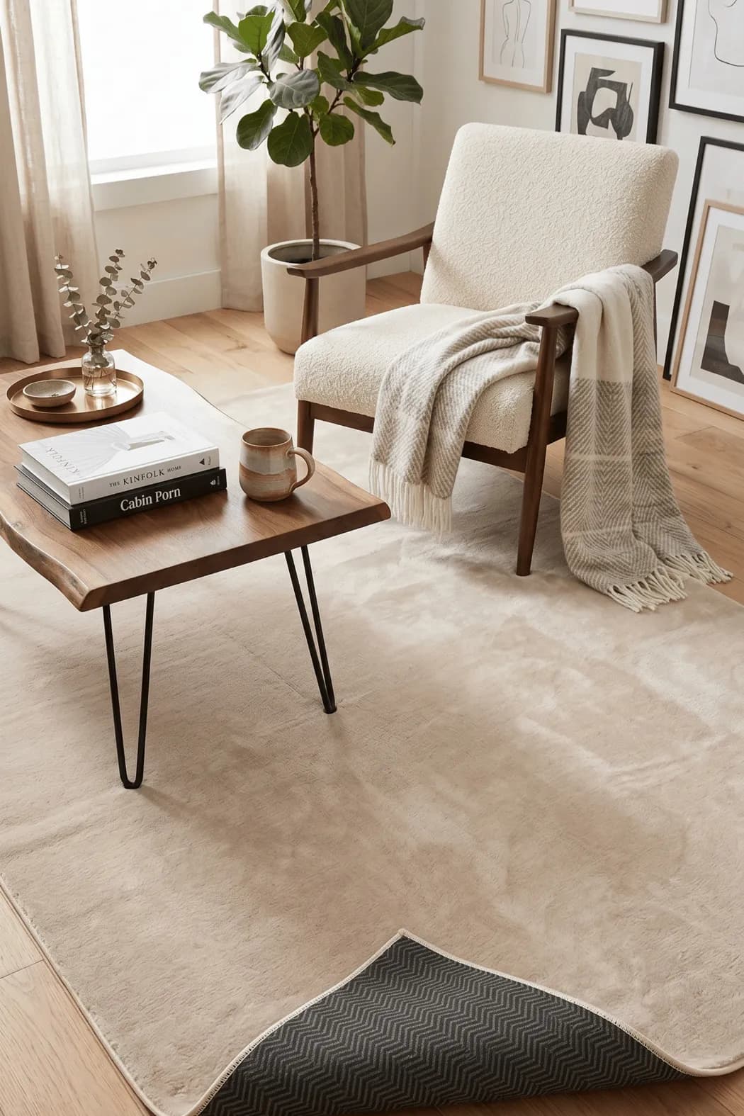 YoudayHomeCollection POLY Peluş Halı Model Oturma Odası Halısı