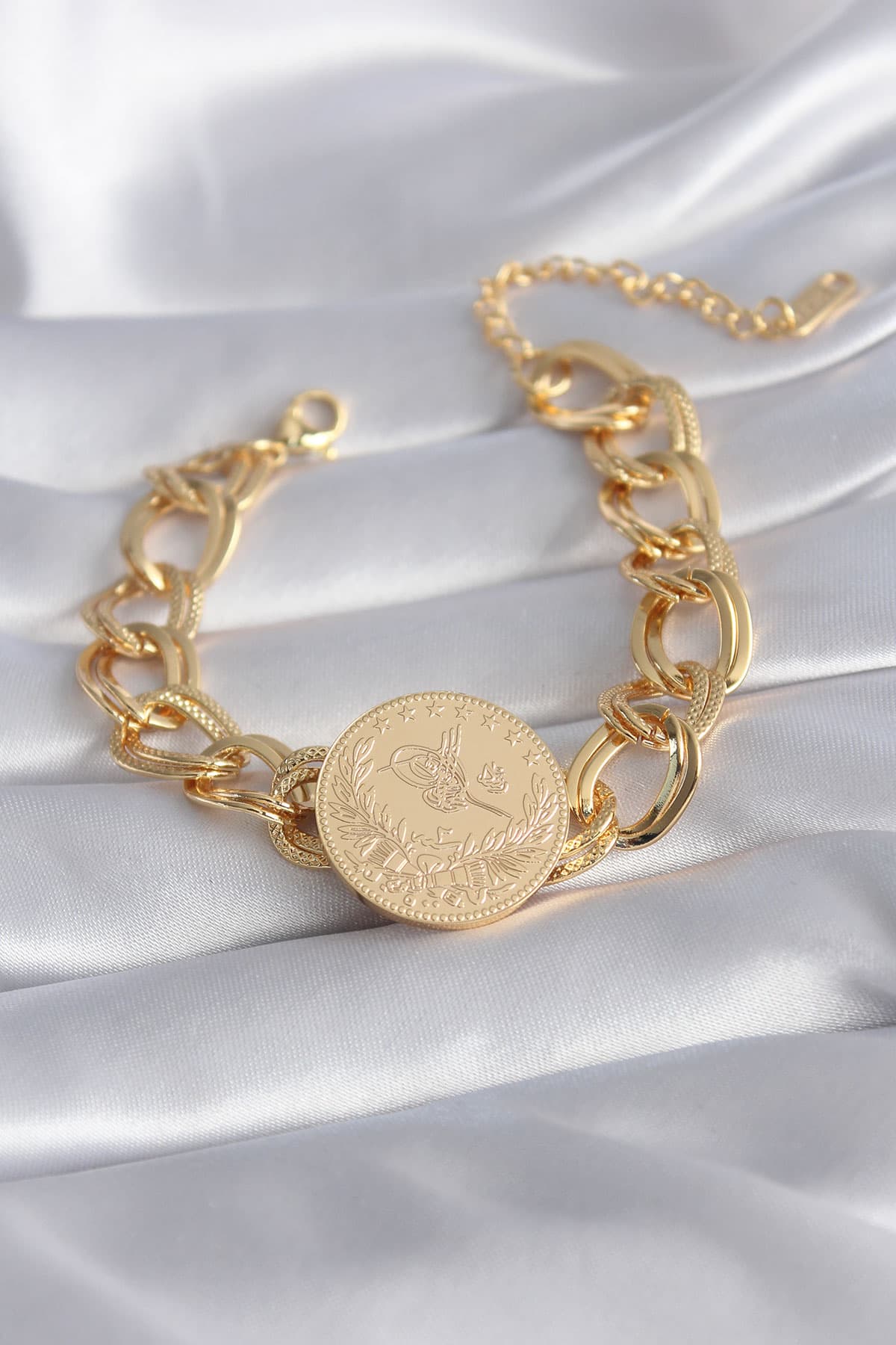 316L Çelik Gold Renk Altın Model Samanyolu Kadın Bileklik