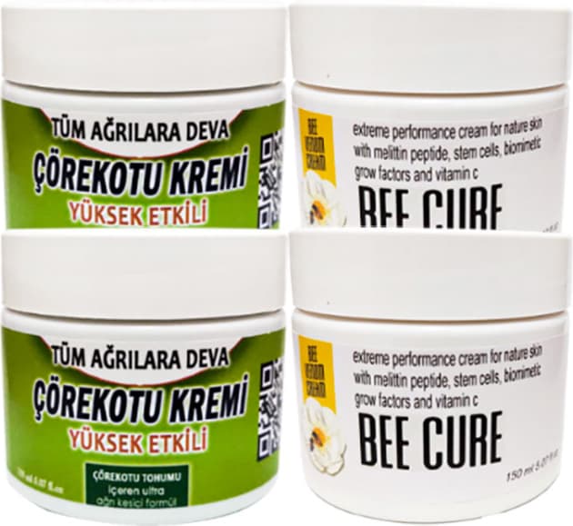 Çörekotu Çörek Otu Kremi 2 Adet 100 ml Kremi + 2 Adet Bee Cure Krem 150 ml Kremi