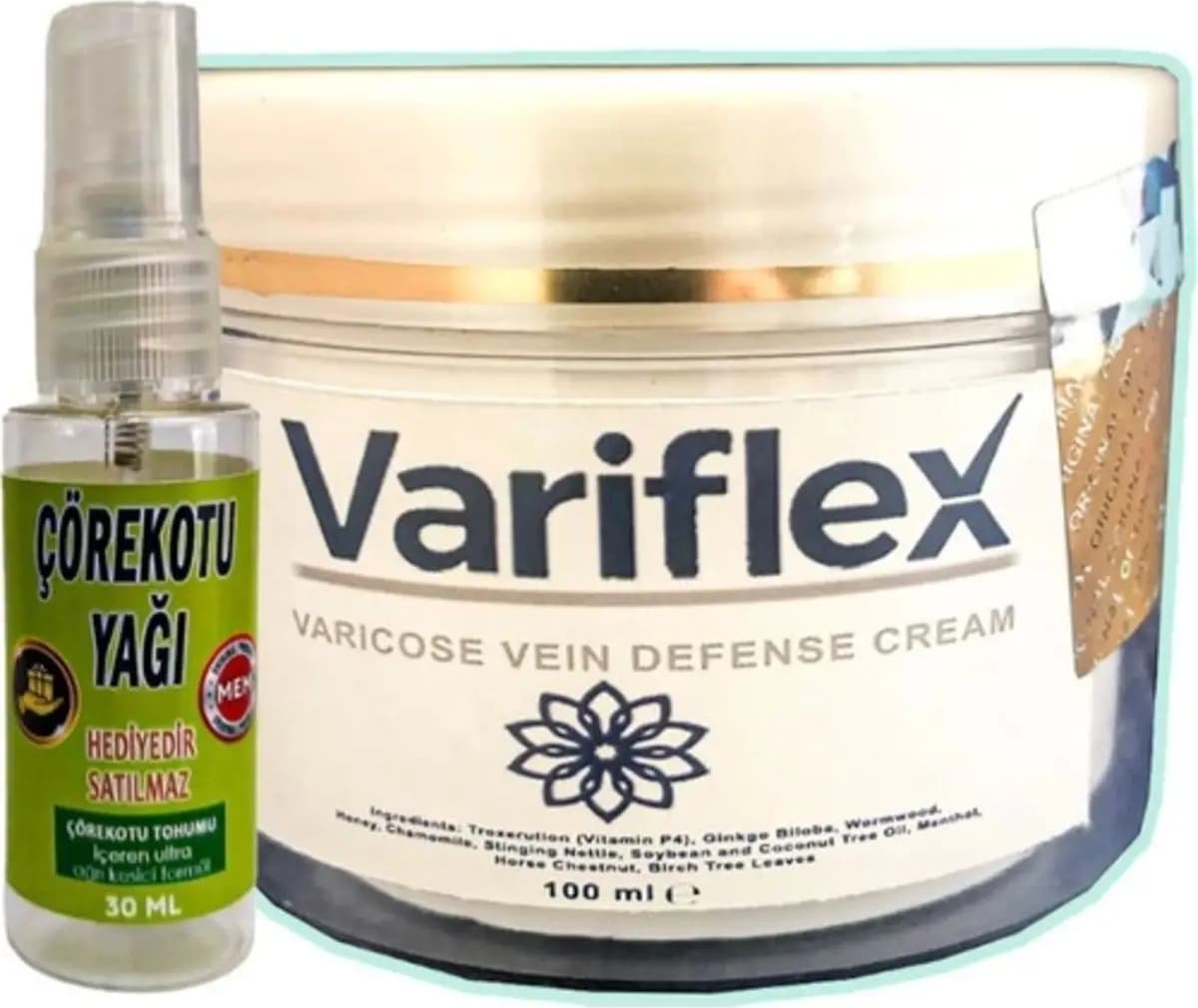 Süper Variflex Bacak Bakımı Kremi 100 ml + Çörek Otu Yağı 30 ml