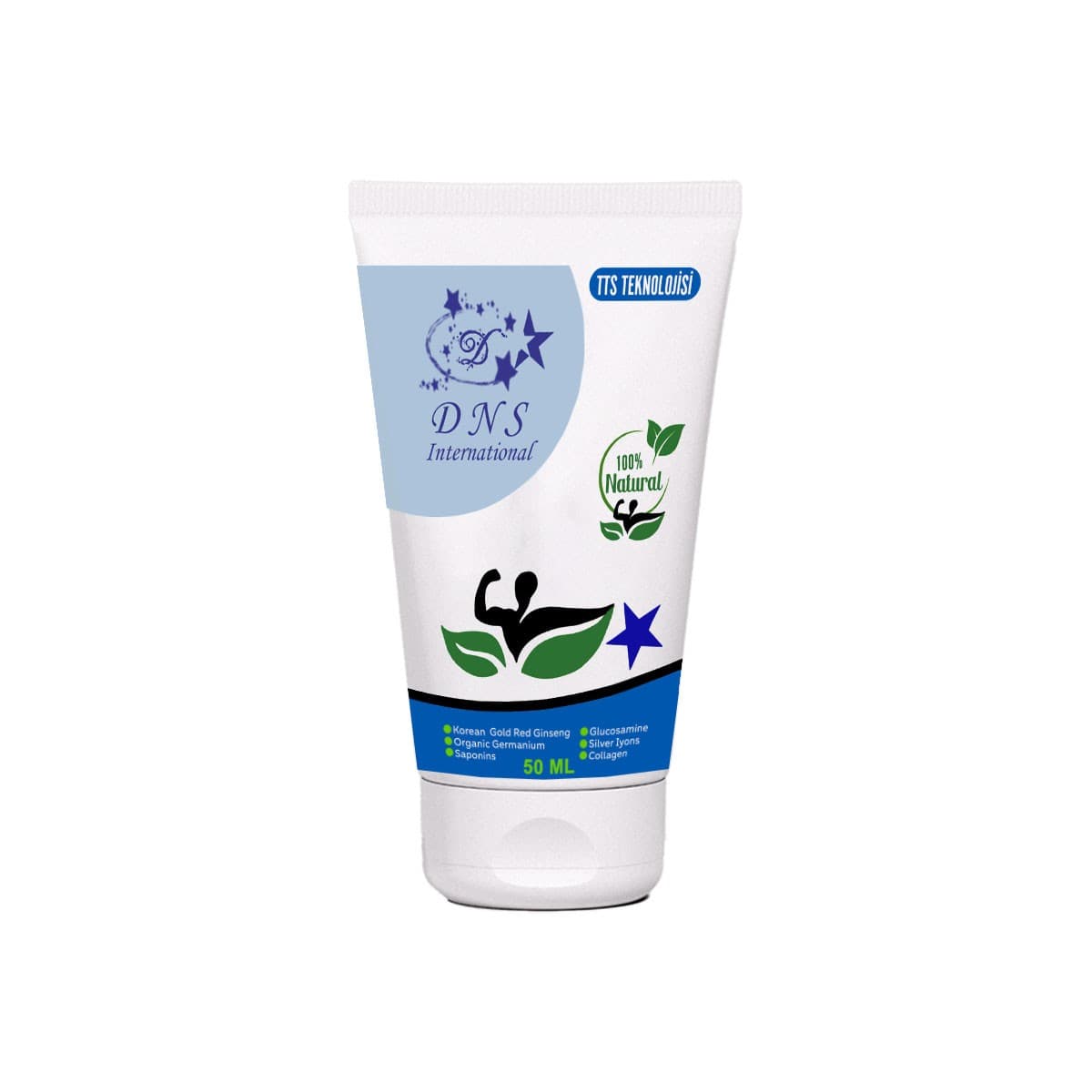 DNS 1 Adet Ginseng Kolajenli Gümüş İyonu Glukozamin Saponins Germanyumlu TTS Teknolojisi Krem 50 ml