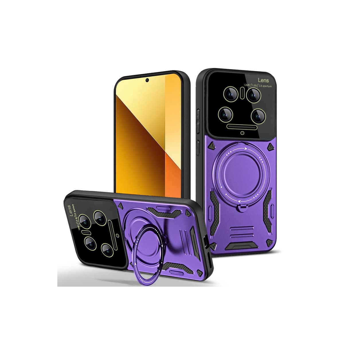 Mi 14 Ultra Kılıf Joy Lens Standlı Kapak - Mor
