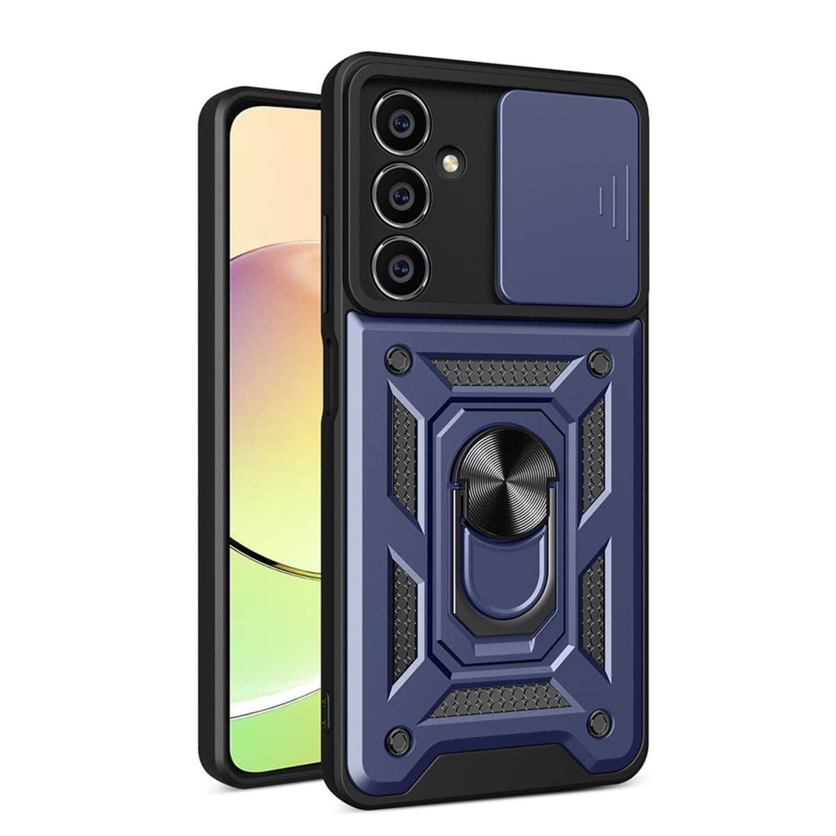 Galaxy A05 Kılıf Pars Lens Yüzüklü Silikon - Lacivert