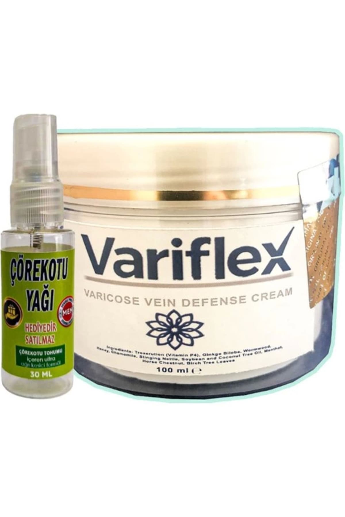 Variflex Bacak Bakımı Kremi 100 ml + Çörek Otu Yağı 30 ml