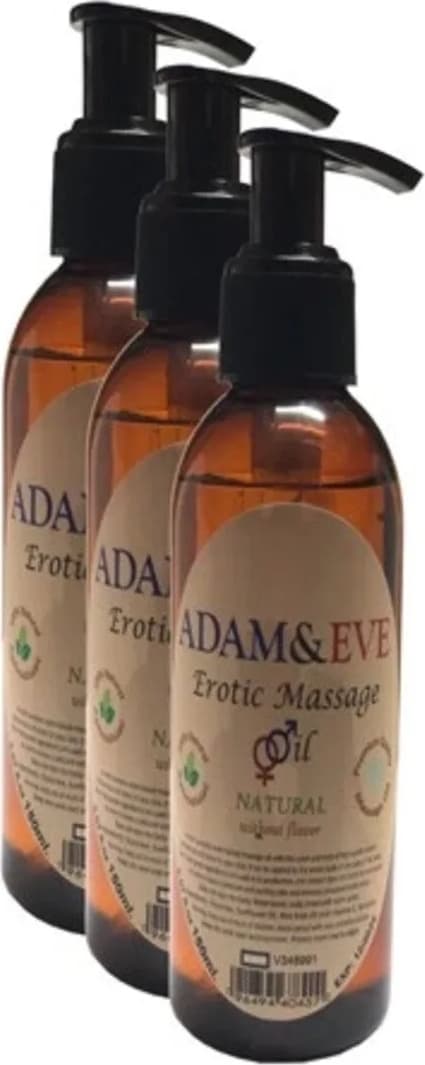 Adam&eerkeklere Kadınlara Özel Sade Vücut Masaj Yağı Pure Edible Massage Oil 125ML 3 Adet