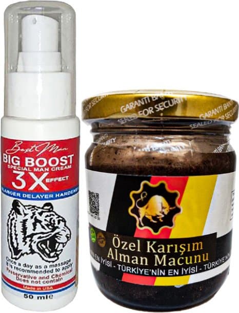 Bigboost Erkek Uzun-Kalın-Sert- Bakım Kremi 50 ml + 240GR Alamn Macunu