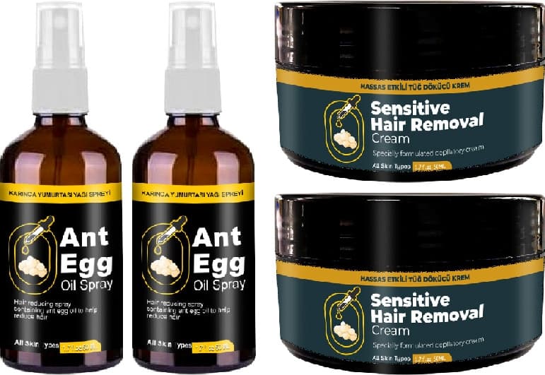Ant Egg Oil & Cream 2 Şer Adet : AĞDA50 ml Karınca Yumurtası Yağı ve 50 ml Kremi Tüydökücü Krem Set