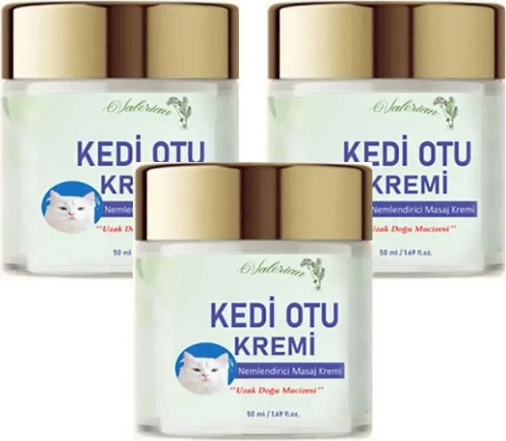 Süper Kedi Otu Kremi Uzak Doğu Muzicesi Doğal Masaj Krem 50ML x 3 Adet