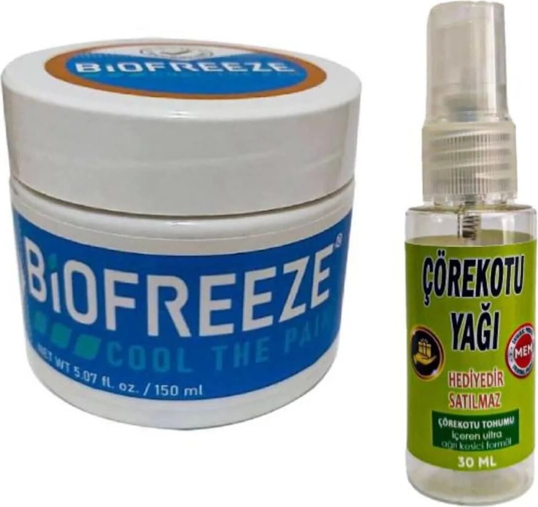 Süper Biofreeze Masaj Kremi 150 ml 1 Ad+ Çörek Otu Yağı ile 30 ml