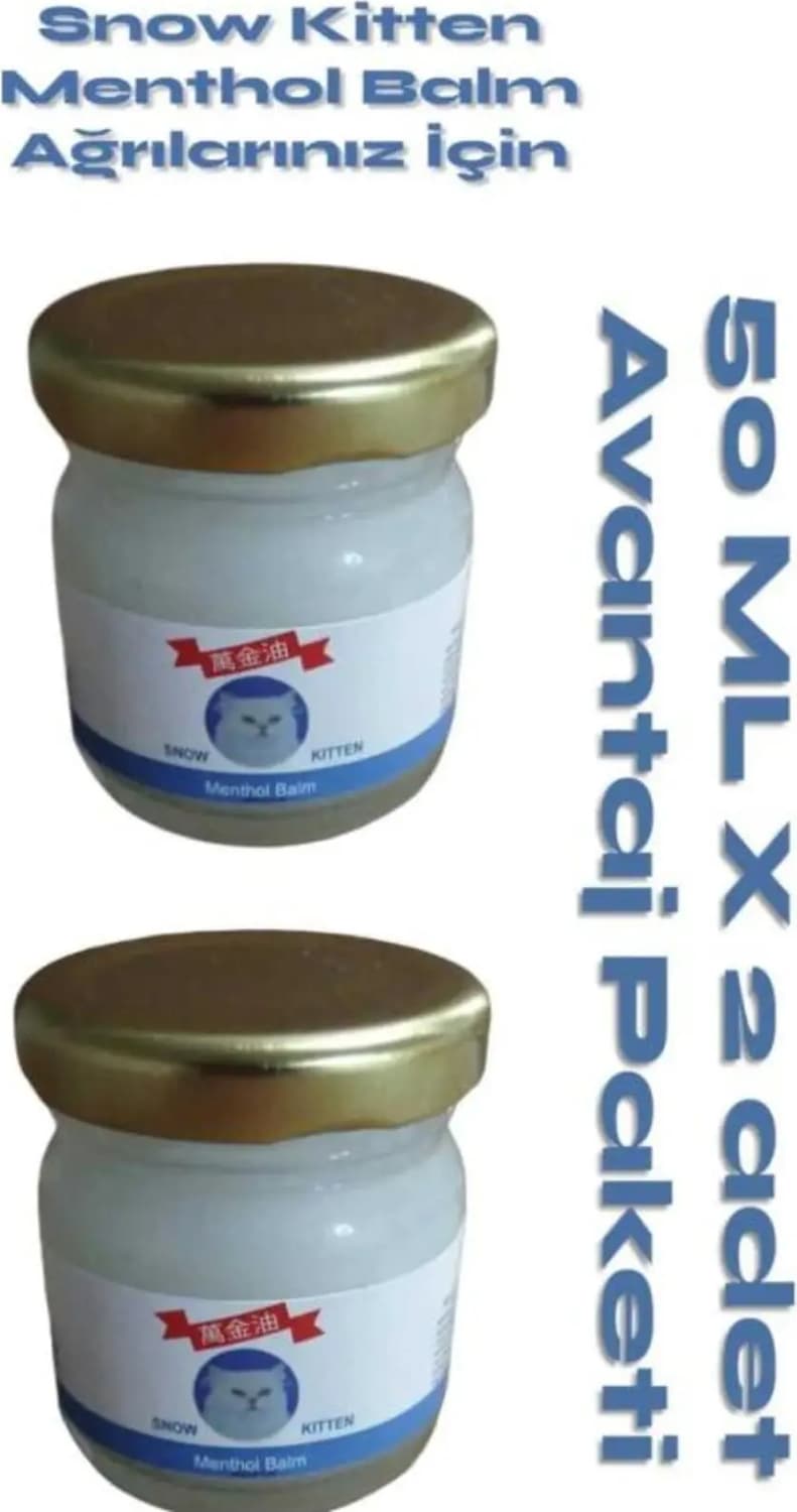 Snow Kitten Menthol Aromalı Masaj Kremi 50 ml 2 Adet