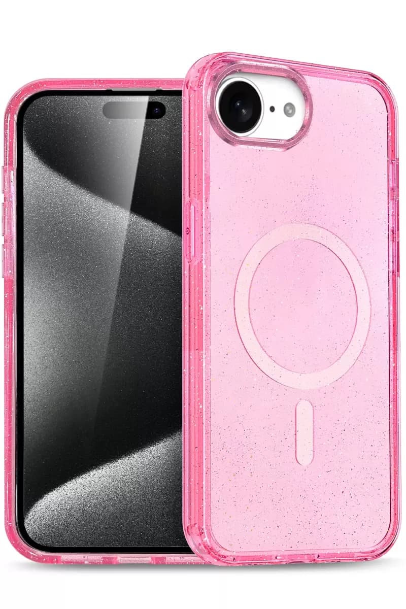 iPhone 16E Star Magsafe Kapak - Pembe