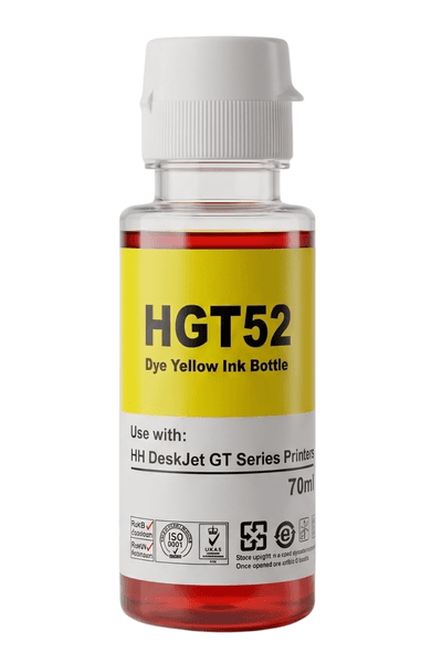 Hp GT52Y **Kutusuz** Moh56A Sarı Şişeli Mürekkep 70ml
