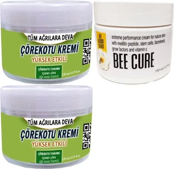 Çörek Otu Bakım Kremi 2X150 Ml+Bee Cure Krem 150 ml