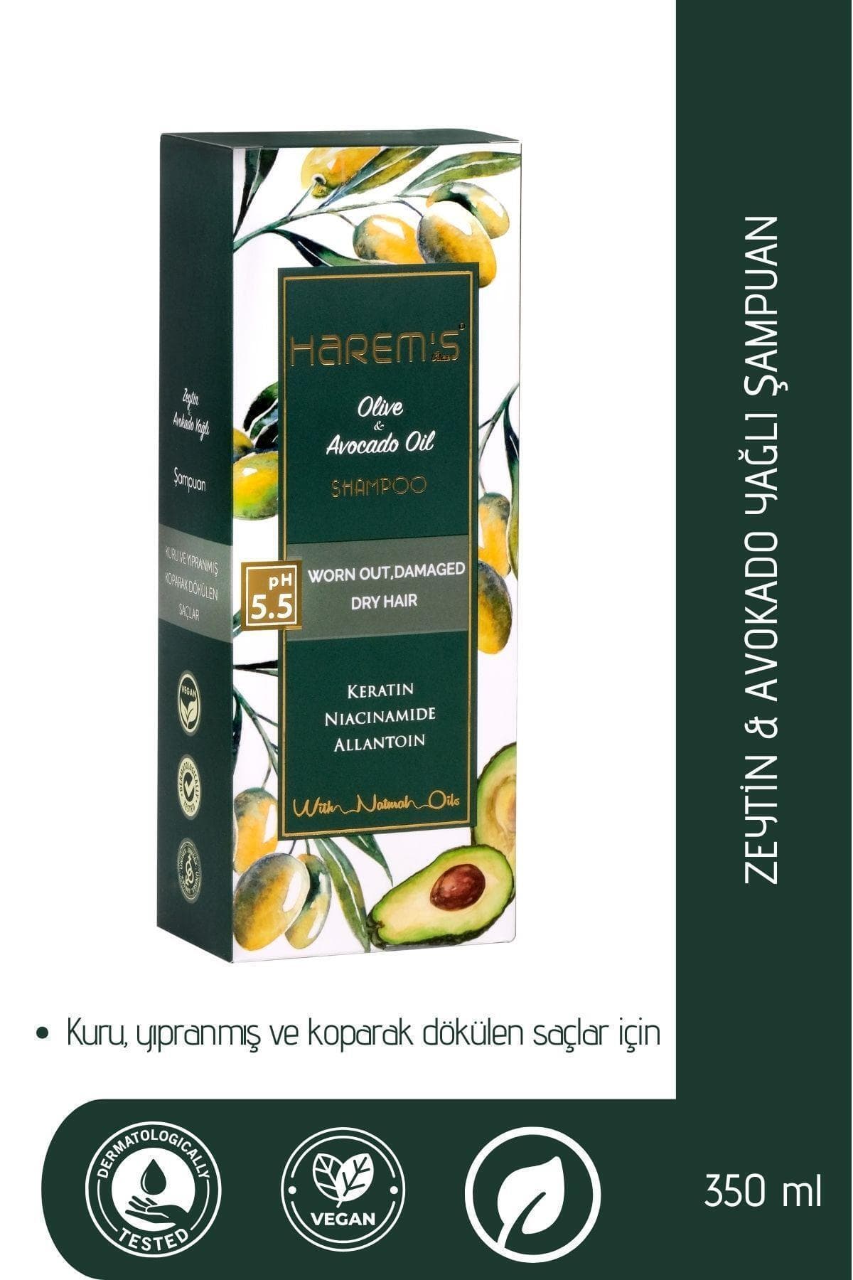 Şampuan & Zeytinyağı Ve Avokado Yağı Şampuan 350ML