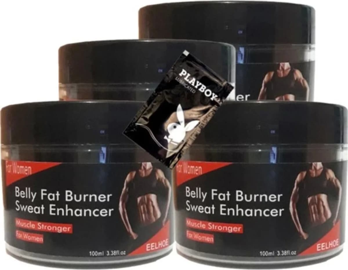 Süper Eelhoe Belly Fatburner Sweat Enhancer Krem 100 ml x 4 Adet + Jel