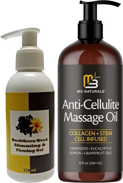 Selülitleri Gidermeye Masaj Yağı Anti-Cellulite Massage Oil 240 ml + Buckthorn Fazla Yağlarınızı Yakmaya Inceltmeye Masaj Kremi 150 ml