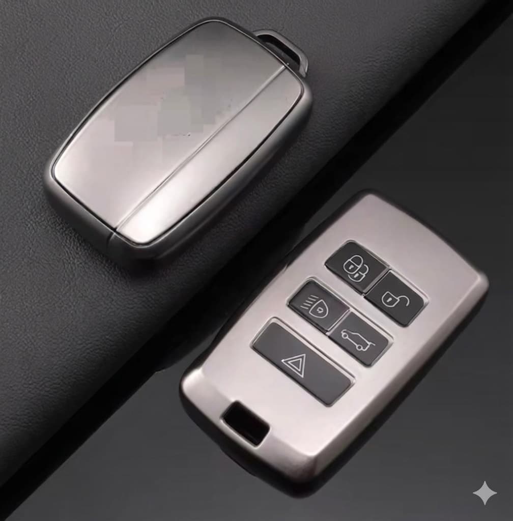 Land Rover Range Rover 2018 Sonrası Uyumlu Smart 3 Buton Silikon Oto Anahtar Kumanda Kabı Kılıf Gri