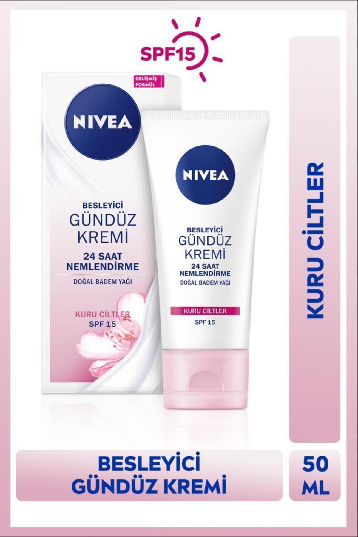 Yüz Bakim Kremi & Günlük Nemlendirici & Kuru Ciltler İçin GKF+15 Güneş Korumali Gündüz Kremi 50ML