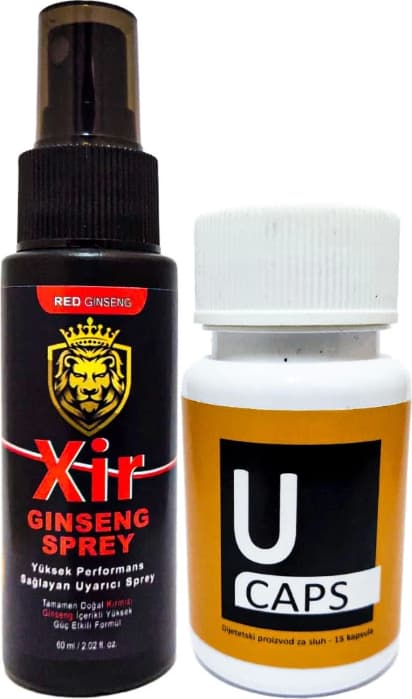 U Caps Xir 3xeffect Spray 60 ml Erkeğe Özel Karışım Sprey - 1 Adet U Caps Erkeklere Özel 15li Kapsül