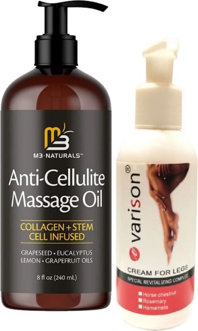 Anti-Cellulite Massage Oil 240 ml + Varison Bacak Bakım 120 ml Krem