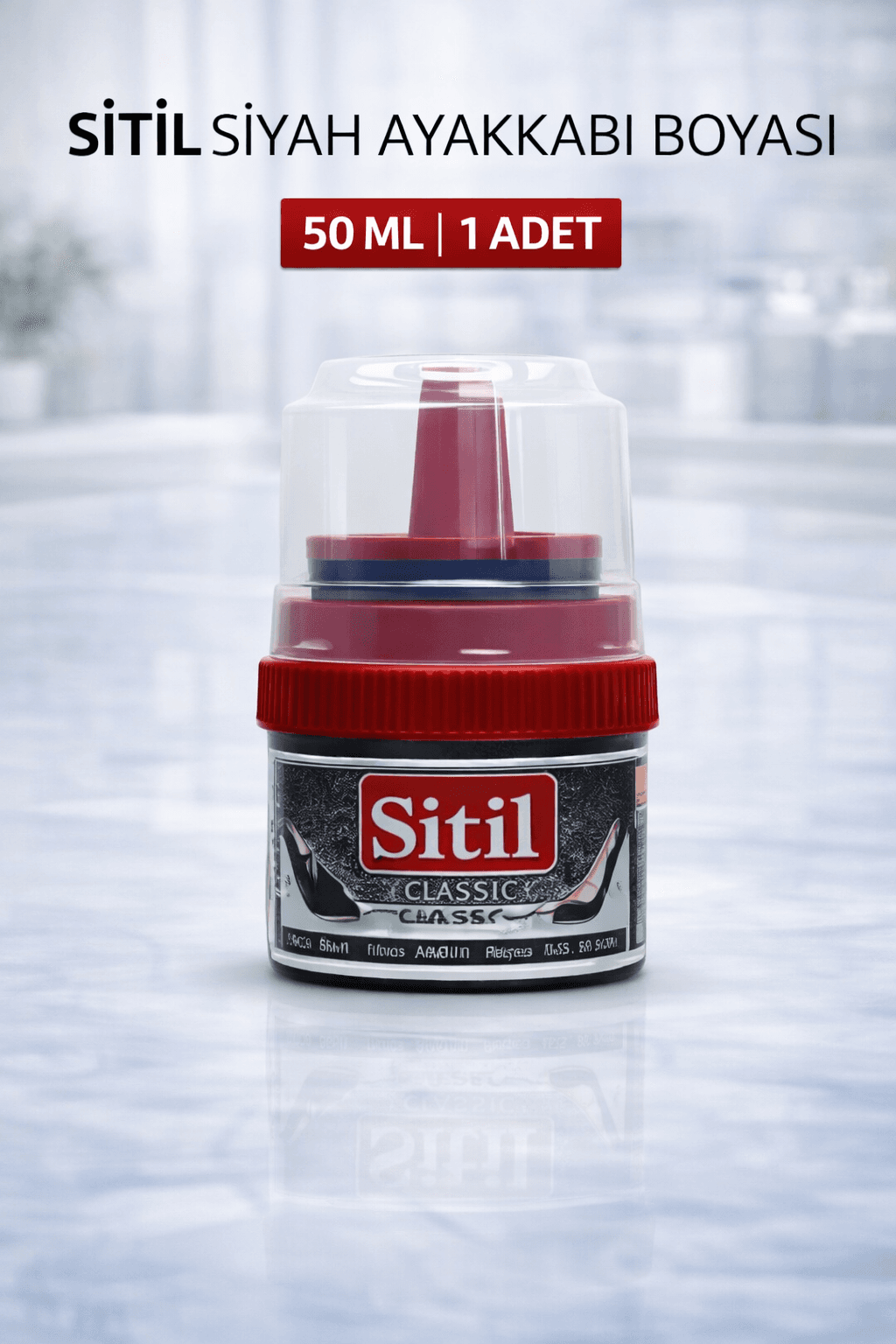 Sitil Classic Ayakkabı Boyası Siyah Parlatıcı Süngerli 1 Adet