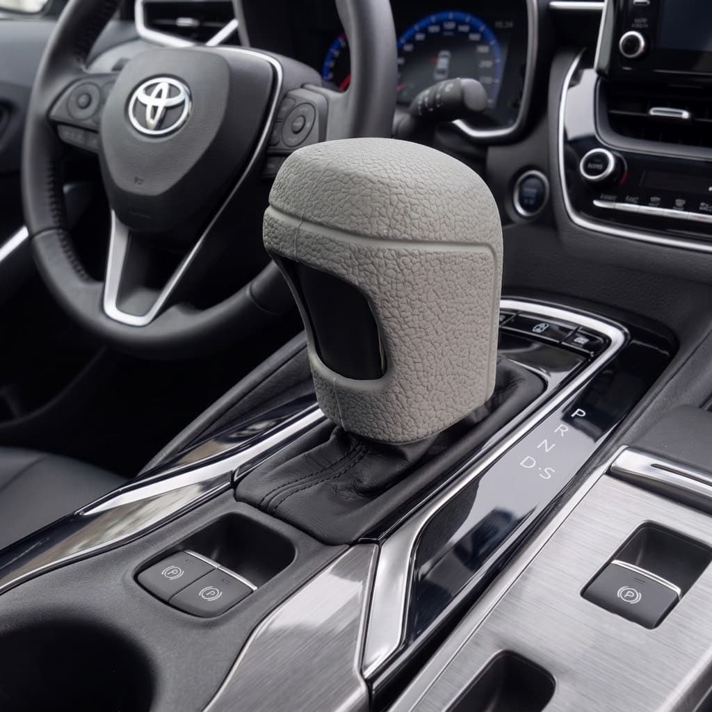 Toyota Uyumlu Silikonlu Otomatik Vites Topuzu Koruyucu Kılıfı Gri