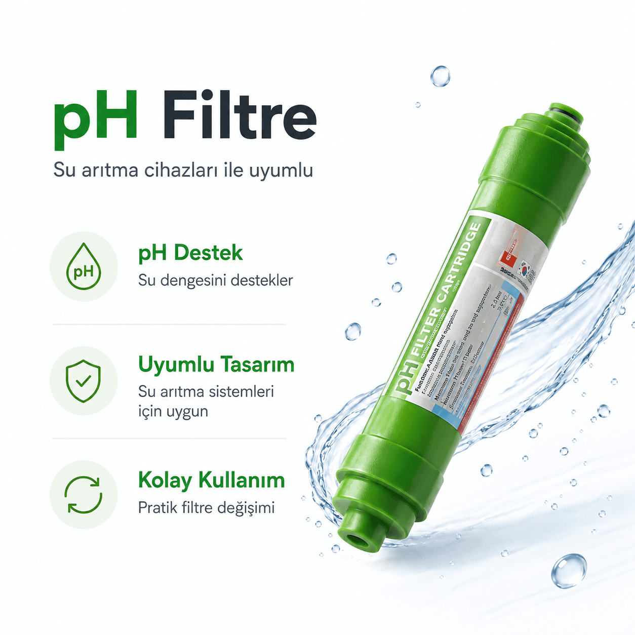 Su Arıtma Cihazı pH Filtresi Inline Filtre 408694080