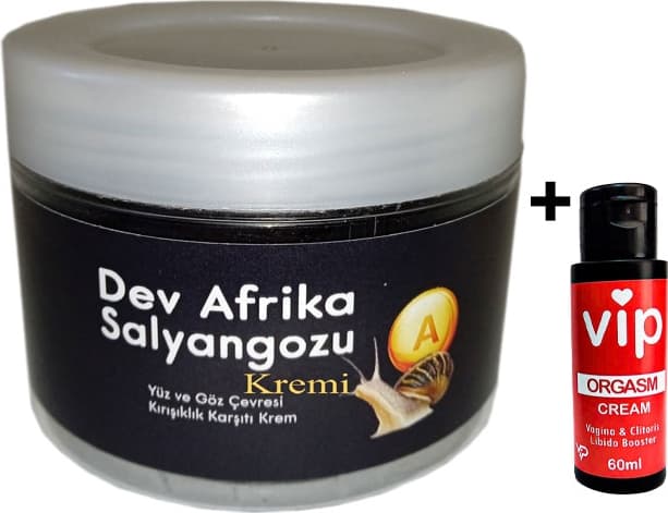 Giant Yàşlanma Karşıtı Salyangozkremi 100ML Dev Afrikasalyangozu + Vip Orgazmkrem 60 ml