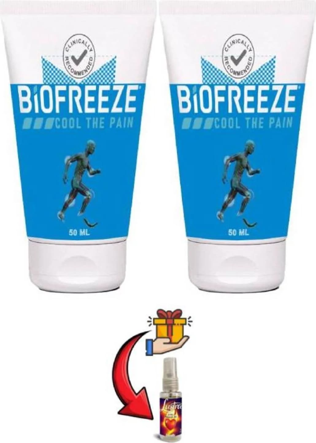 Biofreeze Masaj Kremi 50 ml x 2 Ad+Masaj Yağı ile