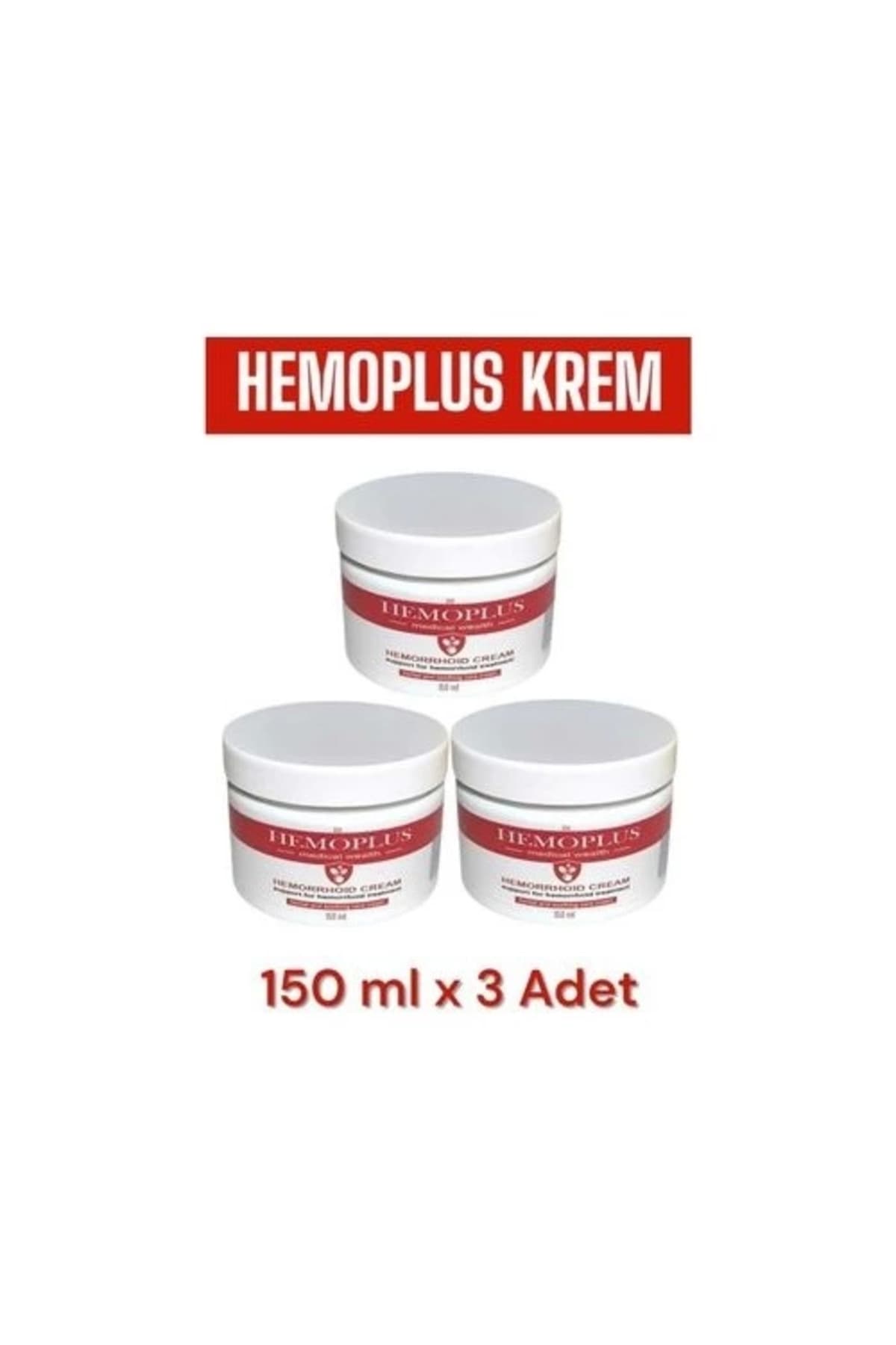 Hemoplus Rahatlatma Bakım Kremi 150 ml x 3 Adet
