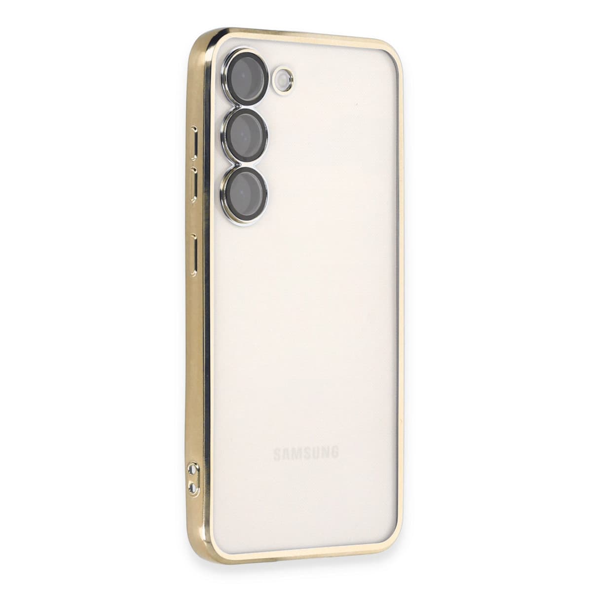 Galaxy S23 Kılıf Razer Lensli Silikon - Gold