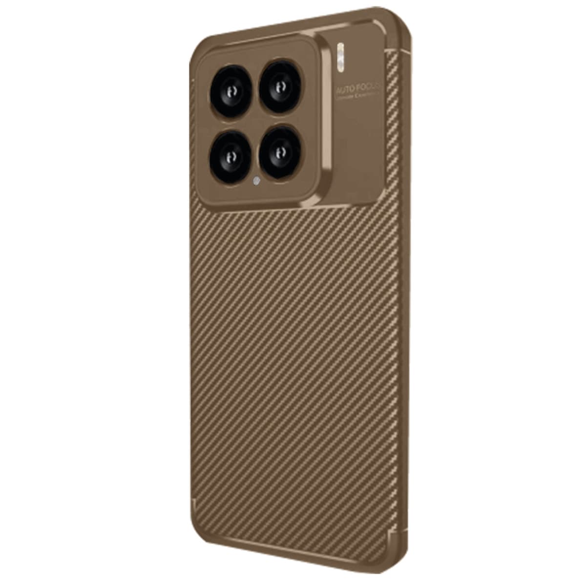 Mi 15 Kılıf Auto Focus Karbon Kapak - Kahverengi
