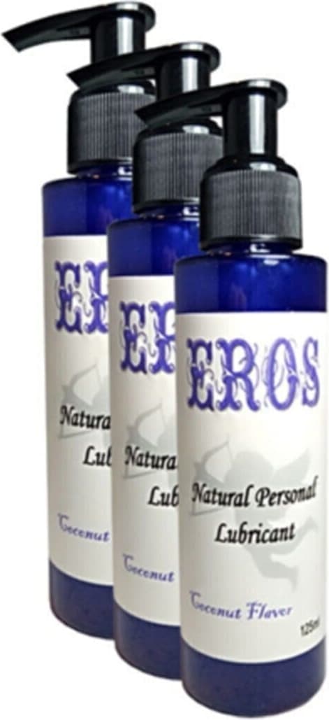 Eros Coconut Flavor Natural Personal Lubricant 125 ml Hindistancevizi Aromalı  3 Adet