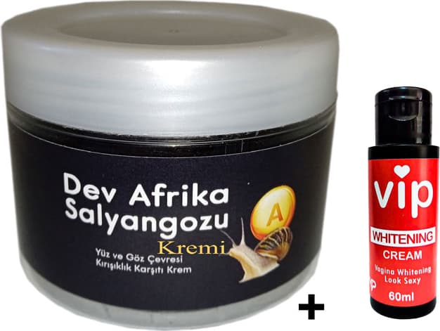 Bonie Giant Vıp:32 Yàşlanma Kàrsıtı Sàlyangoz Krémi 100ML Dev Afrika Salyangozu Yanında Vip Vajìna Renk Açicı Krem 60 ml