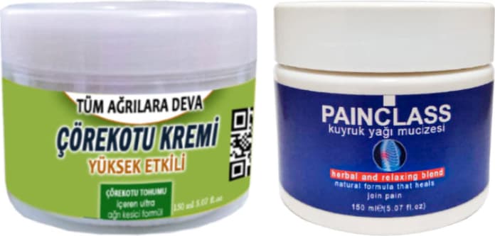 2 Adet Çörek Otu Kremi 150 ml Büyük Boy Krem + 2 Adet Painclass Kuyruk Yağı Kremi 150 ml / Vücut Fıtıkagrilarina