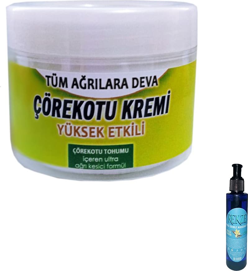 Hintohu Çörek Otu Kremi + 100 Ml / Rekza Çilekli Vücut Masaj Bakım Yağı 125 Ml