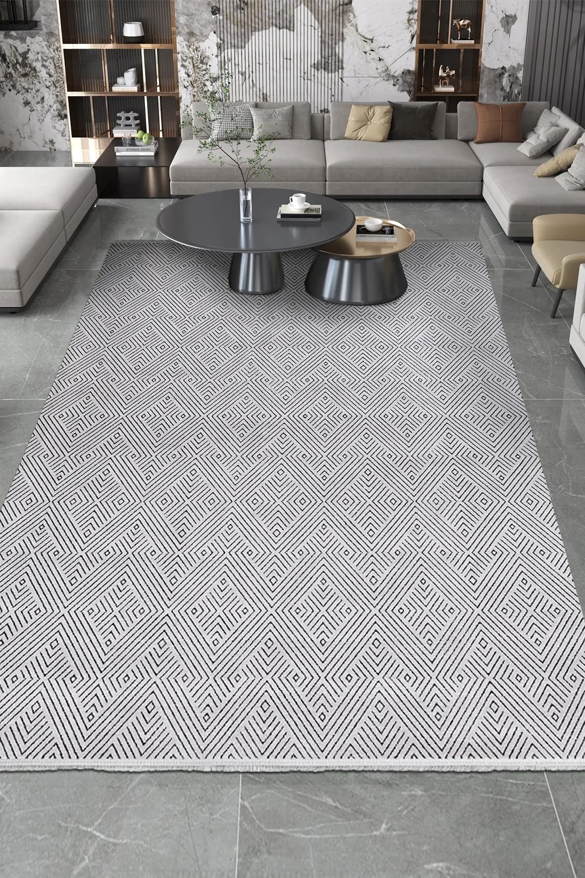 YoudayHomeCollection ROXSTONE Model Oturma Odası Halısı