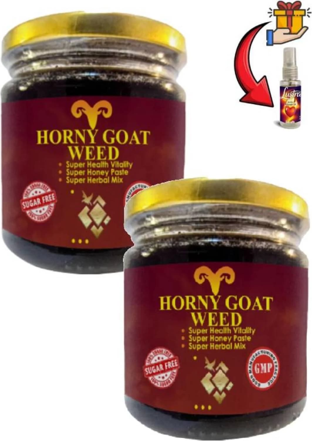 Horny Goat Weed Erkeklere Özel 240 gr x 2 Ad+Lustra Masaj Yağı