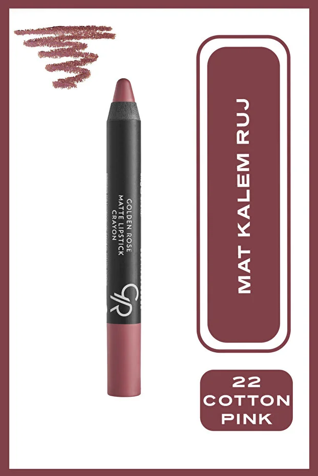 Mat Kalem Ruj - Matte Lipstick Crayon No: 22