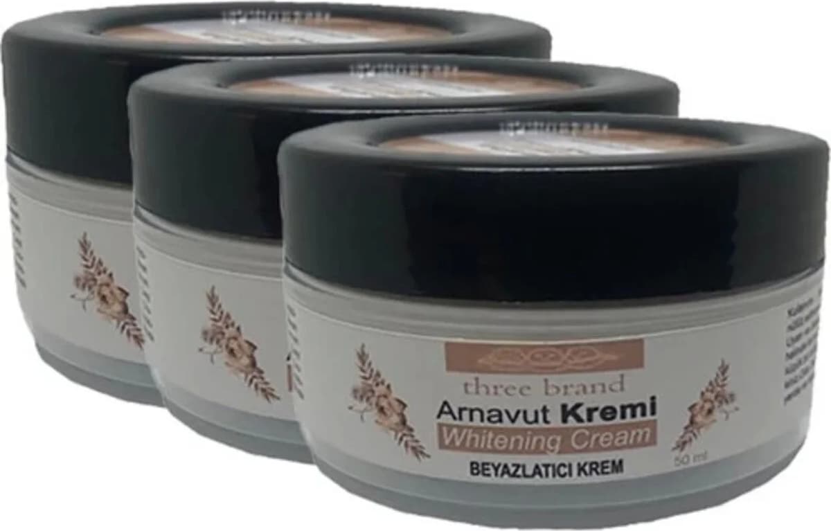 Süper Three Brand Arnavut Kremi Whitens Cream 3 Adet Adet Tüm Bölge Kremi 50 ml