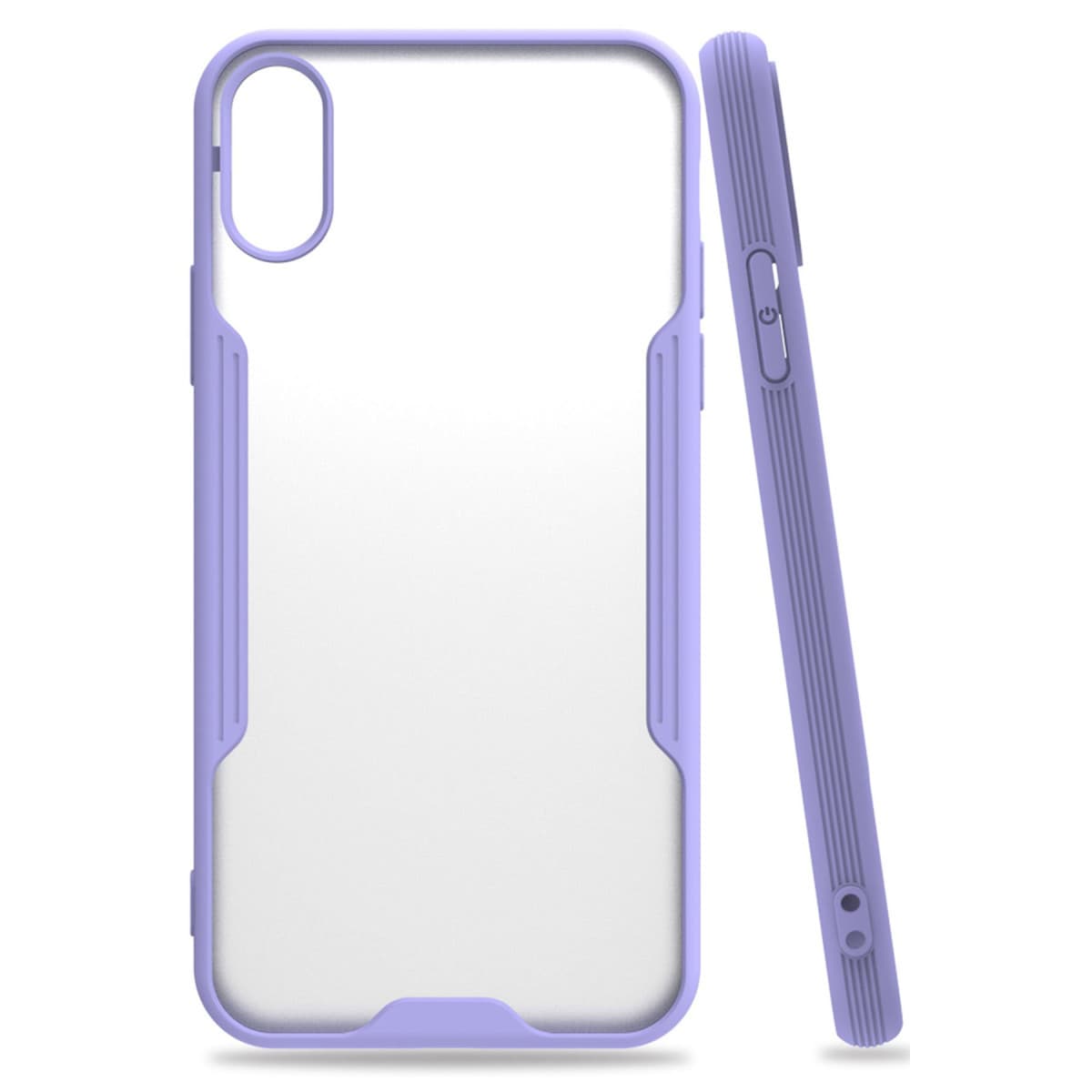 iPhone X Kılıf Platin Silikon - Lila