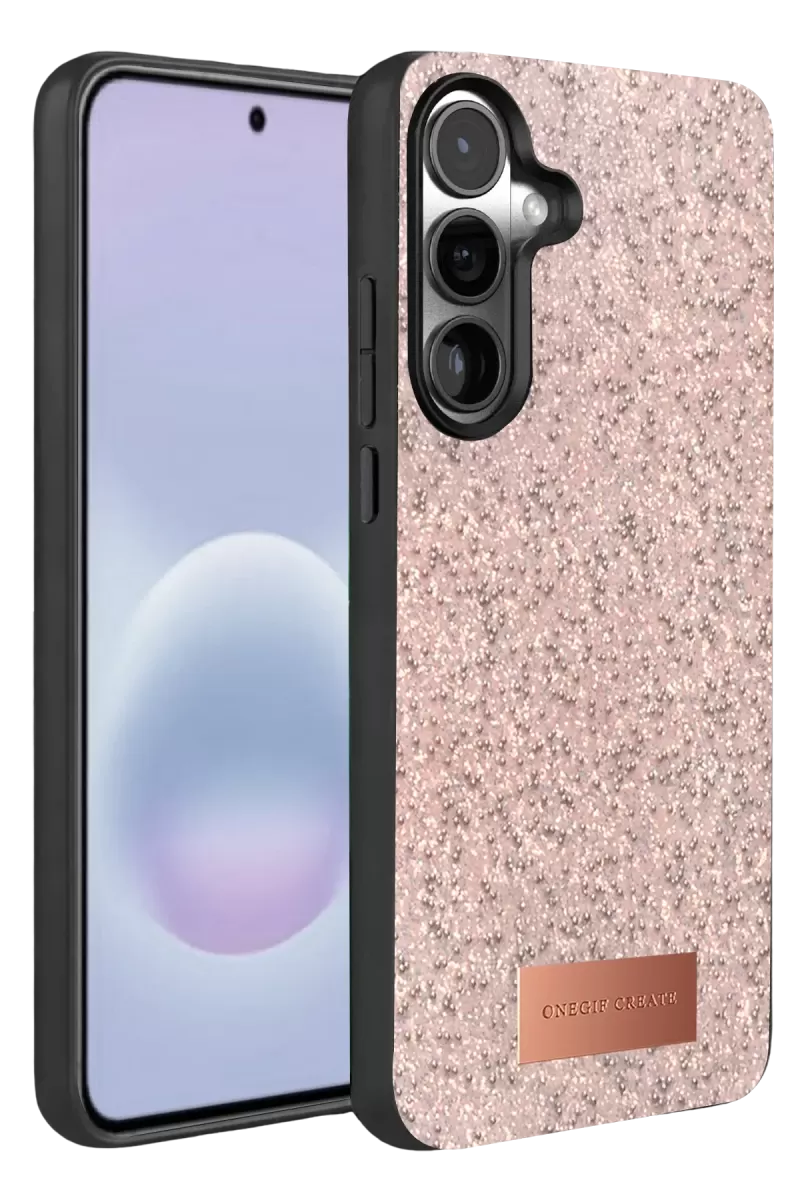 Galaxy A37 5G Bright Simli Kapak - Pembe