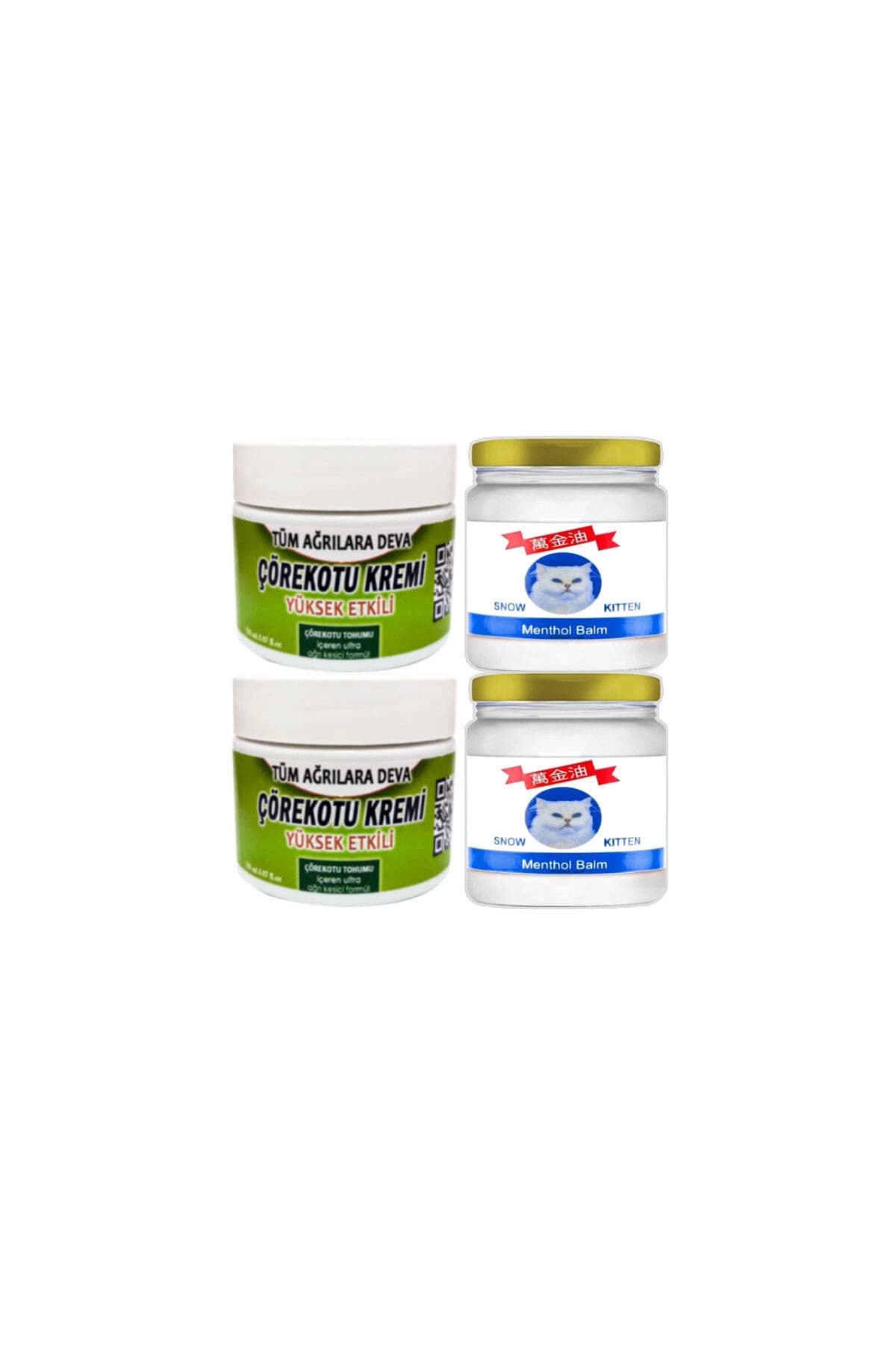 Çörek Otu Rahatlatıcı Krem 2x100 ml - Snow Kitten Menthol Balm 2x50 ml