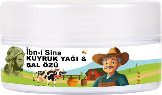 Ibn-I Sina 50 ml Kavanoz Kuyruk Yağı ve Bal Özü / Yüz Bakım Kremi