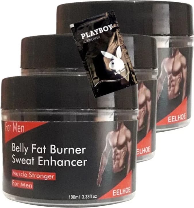 Belly Fatburner Eritmek Için Masaj Bakım Kremi 3X100 Ml+1 Adet Jel ile