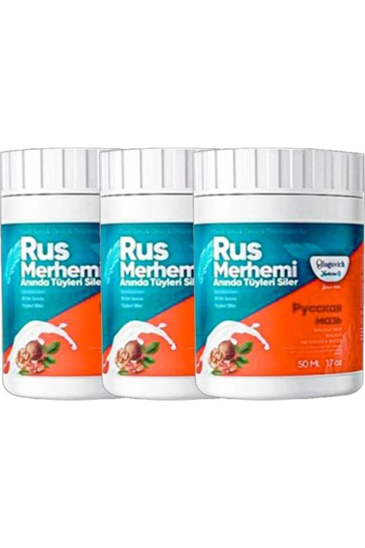 Glegnd Turquoise Tüylere Krem 3 Tane Ceviz & Ceviz Sütü Russ Merhemi 50 ml